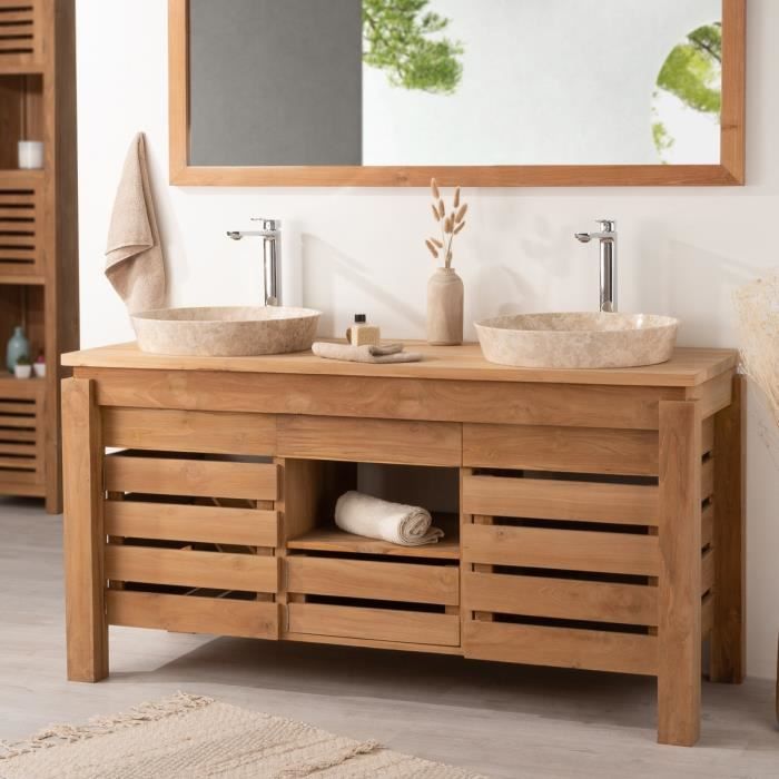 Meuble salle de bain bois massif achat / vente meuble salle de ... Meuble sdb bois massif