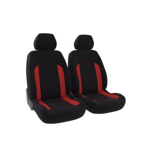DBS Matias Jeu de 2 Housses Universelles Si?ges Avant en Polyester Noir et Rouge