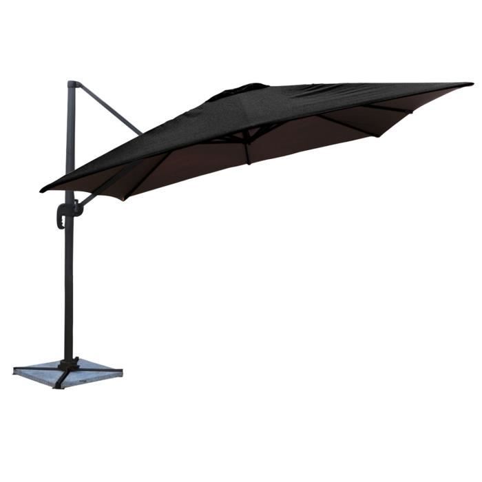 3x3m inclinable rotatif Noir Achat / Vente parasol ombrage Parasol