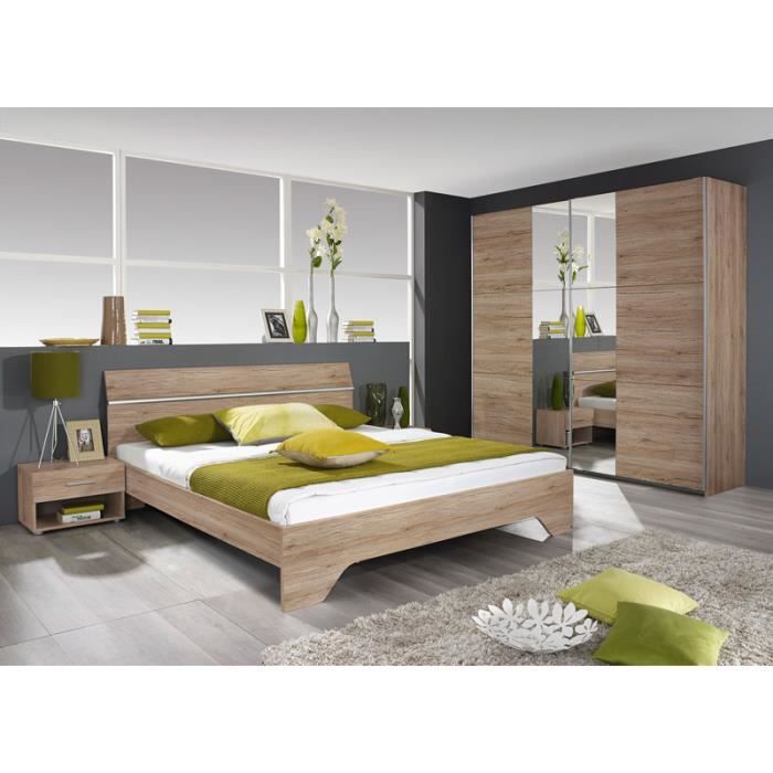 Chambre à coucher complete adulte couleur chene armoire avec porte ... Armoir de chambre a coucher