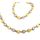 Parure en Acier Argenté Doré Collier Chaine Bracel