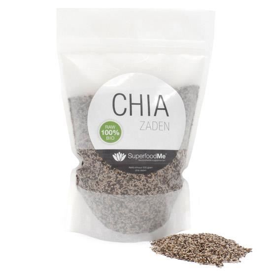 Graines de Chia bio (500 g). Superfoodme. Les graines de Chia Bio de