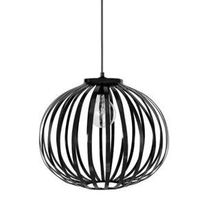 DAVOS Lustre - suspension lamelles forme boule noire ?36 cm E27 40W