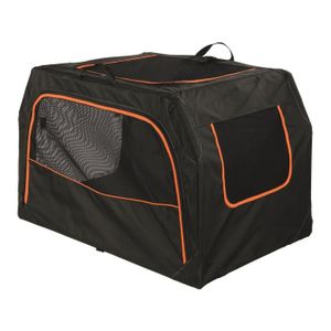 TRIXIE Box de transport Extend - M : 84x54x55 cm - Noir et orange - Pour chien