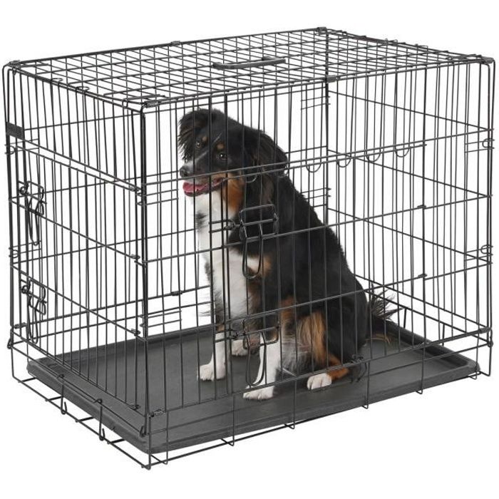 KERBL Cage de transport pour chien - 63x48x57cm - Noir - 1 KERBL Cage de transport pour chien - 63x48x57cm - Noir - 1