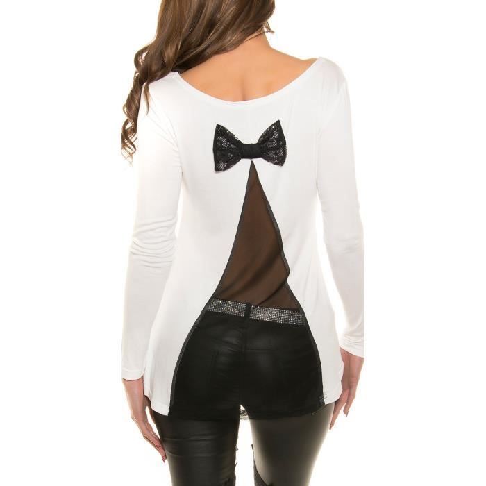 Description Hauts MDS Stripes Femme – Haut à dos ouvert en popeline de coton à motif vichy Louise Blanc/Vert
