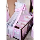 CIEL DE LIT BEBE  Ciel de lit bébé et sa flèche de lit bébé ROSE