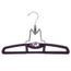 CINTRE  PINCE PANTALON BI-MATIERE PRUNE