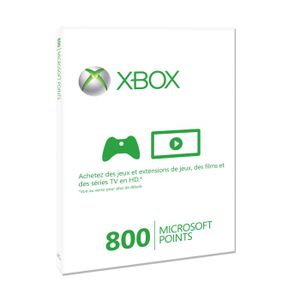 LOT ACCESSOIRE CONSOLE 800 MICROSOFT POINTS XBOX LIVE / XBOX 360 LOT ACCESSOIRE CONSOLE 800 MICROSOFT POINTS XBOX LIVE / XBOX 360