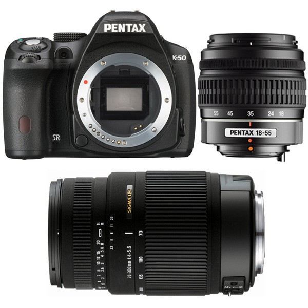 PENTAX K50 Noir + Zoom 1855 / 3,55,6 AL + Zoo… Achat / Vente