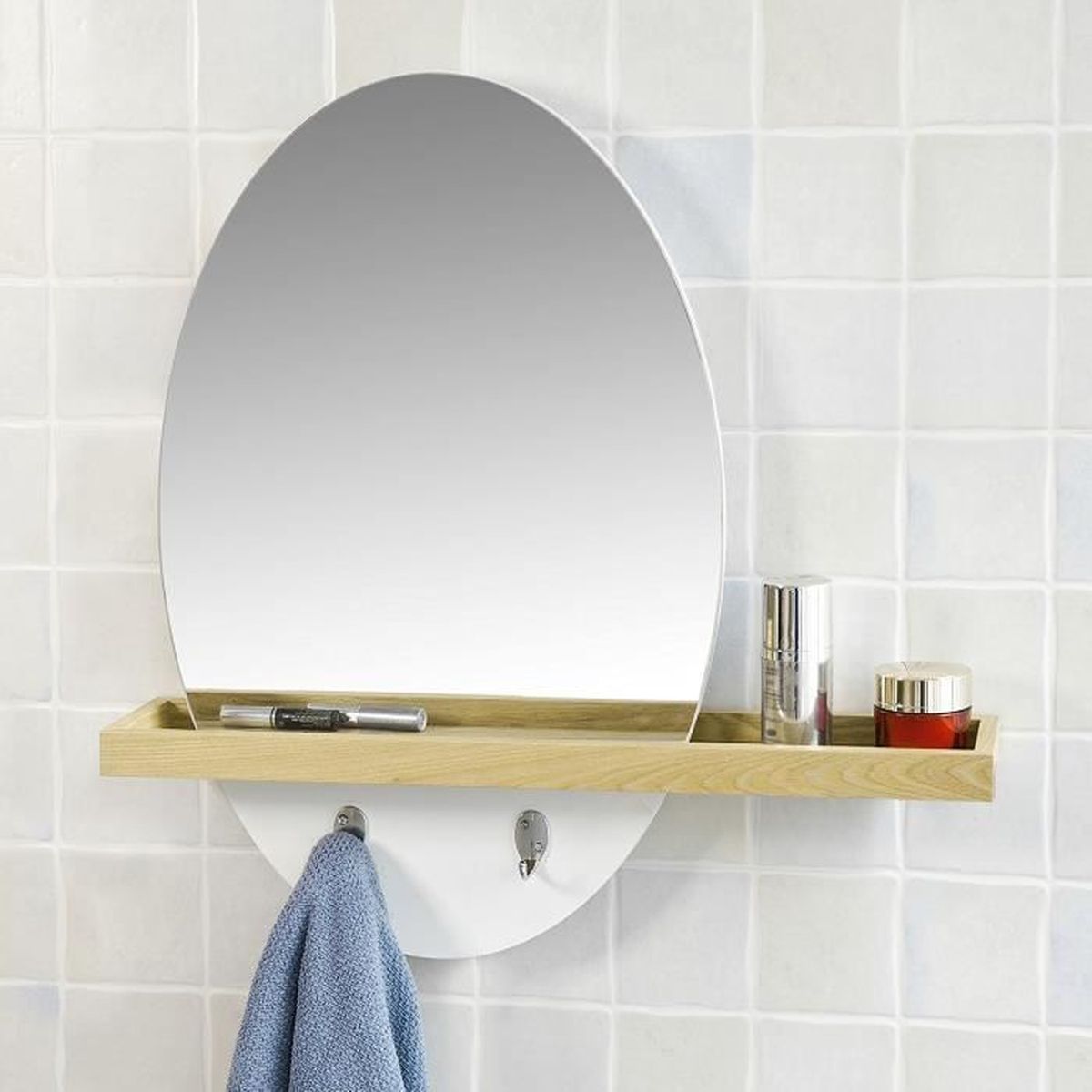 Miroir mural pour salle de bain l'entrée avec 1 étage plateau et 2 ...