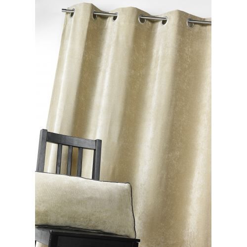 Rideau d'ameublement en velours uni beige 140 x… achat / vente ... Rideau baige