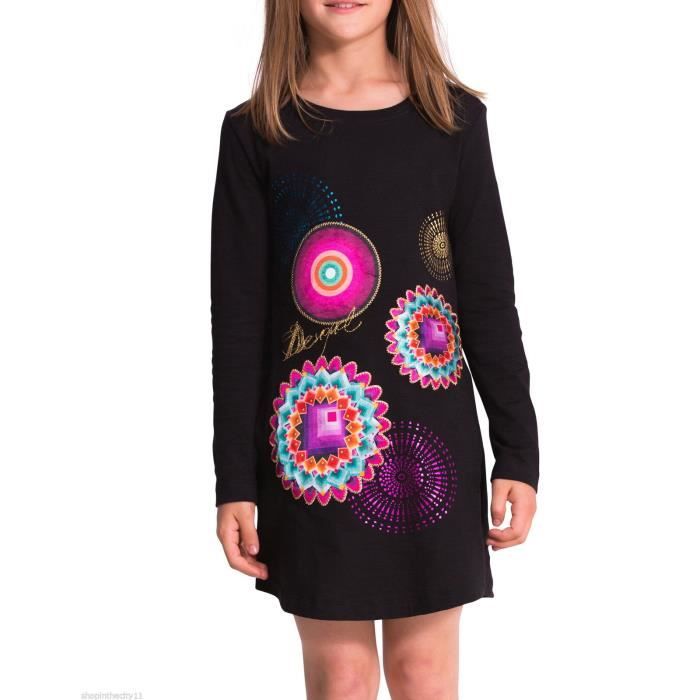 Robe t-shirt découpes cœur fille Desigual - bleu - 11/12 ans Bleu