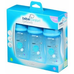 BEBE CONFORT Lot 3 biberons 270ml +tétines T1