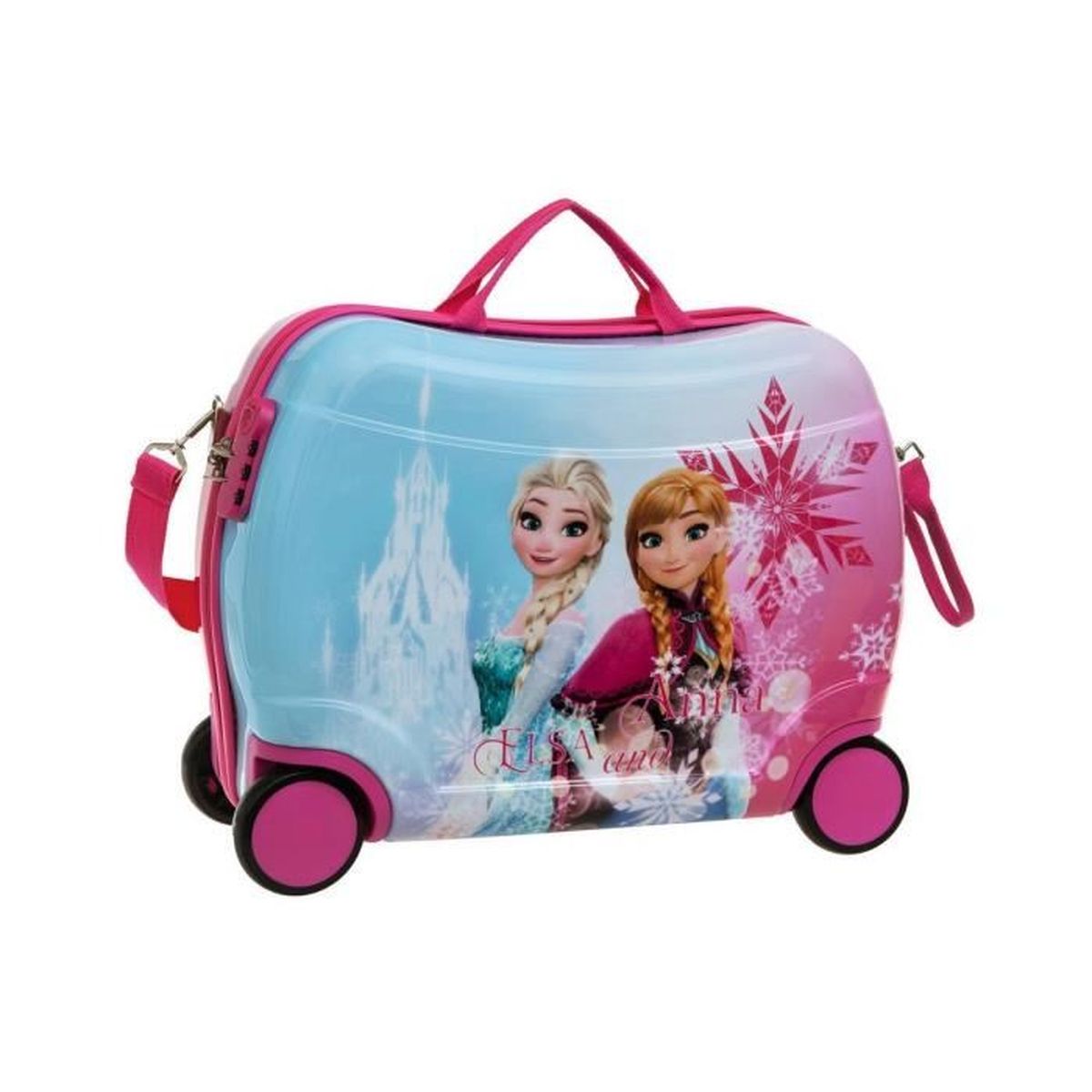 LA REINES DES NEIGES Valise Trolley 4 Roues 50 cm Rose Rose  Achat