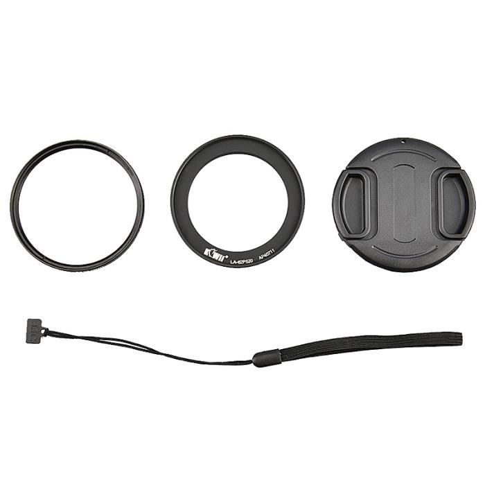 Kit Nikon Coolpix P510 P520 P530 Adaptateur + Filtre 62mm UV + Capuchon