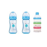BIBERON ET PIECES DETACHEES BEBE CONFORT Lot de 2 Biberons + Tétines + Doseur