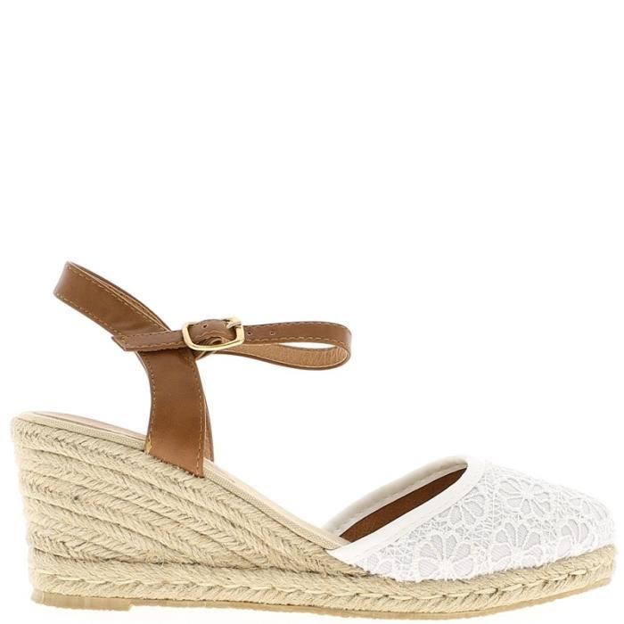 espadrilles blanches compensées