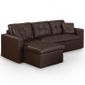 CANAPE - SOFA - BANQUETTE Canapé Angle convertible Marron foncé NEW TOLEDO