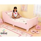 LIT NON PLIANT BEBE Lit fille "Traineau" rose, couchage 70x140