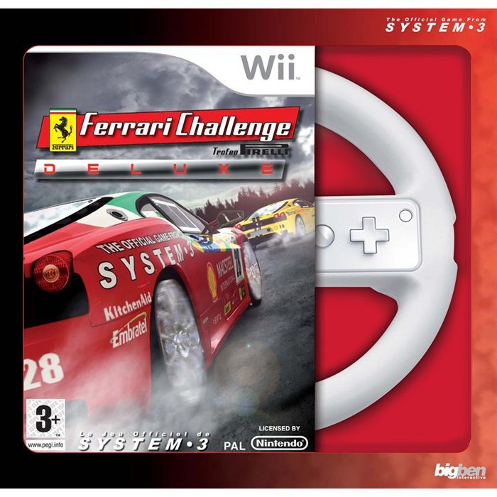 CONSOLE WII VOLANT WII + Jeu Ferrari Challenge Deluxe / JEU E