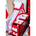 CIEL DE LIT BEBE  Ciel de lit bébé et sa flèche de lit bébé ROUGE