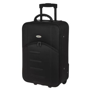 Valise trolley souple - 45cm - 2 roues - Noir