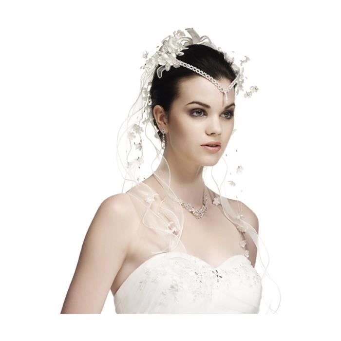Accessoire cheveux mariage sur bijou de tête Blanc Unique Cette