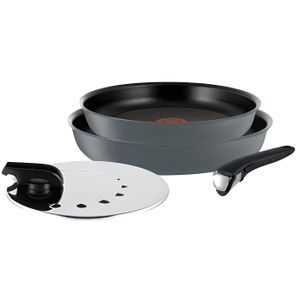 TEFAL INGENIO PERFORMANCE - Batterie de cuisine Po?les - Set 4 Pi?ces - Gris