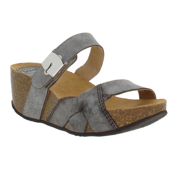 mules compensées femme pas cher