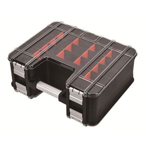 TOOD Mallette double face organiseur - Paroies amovibles et godets - 39x32,5x16,3 cm
