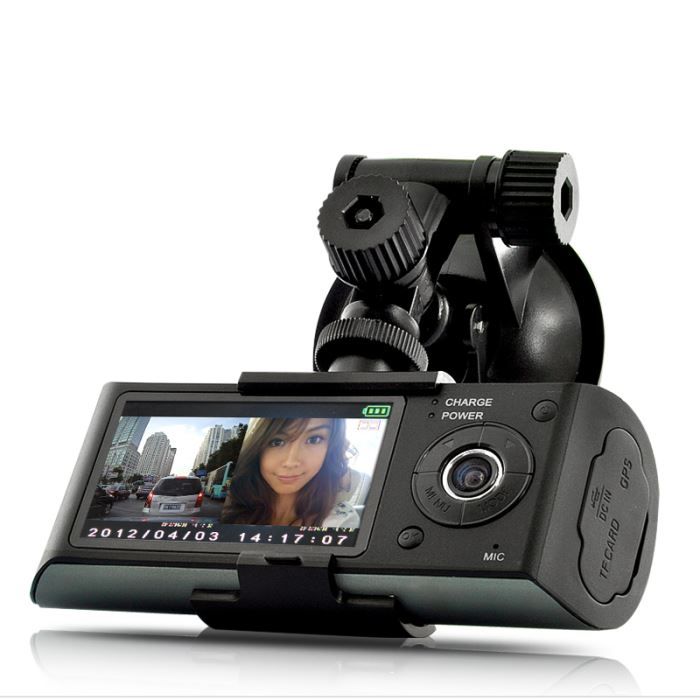 Dashcam caméra double auto embarquée enregistreur avec GPS logger et