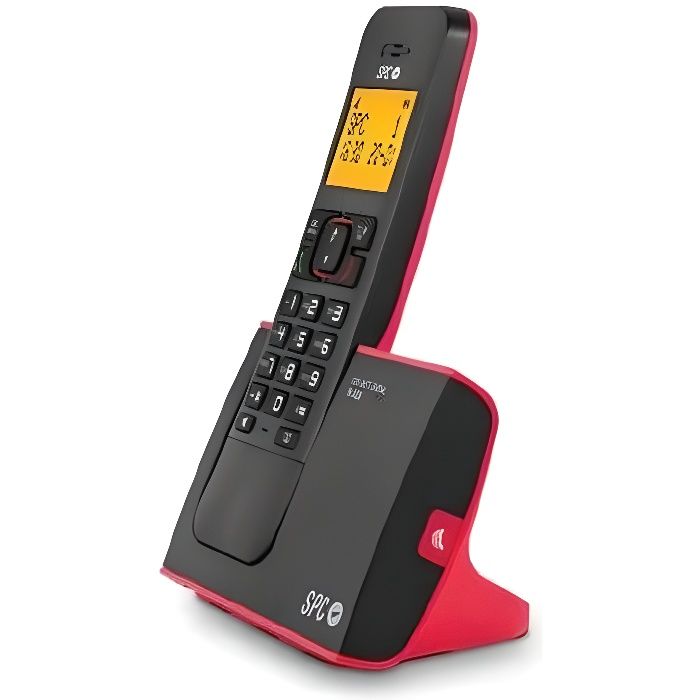 Lame Téléphone sans fil SPC 7290 Rouge Achat téléphone fixe