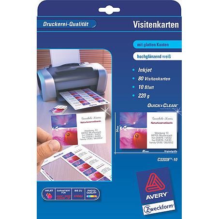 Pochette 220 Cartes De Visite Microline DECADRY – Format 85x54 Mm, 200 G, Micro-perforation, Ultra-blanches