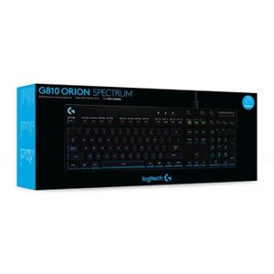 CLAVIER D'ORDINATEUR LOGITECH Clavier de jeu mécanique RVB G810 Orion S CLAVIER D'ORDINATEUR LOGITECH Clavier de jeu mécanique RVB G810 Orion S