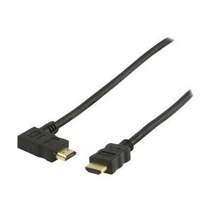 VALUELINE VGVP34250B100 Câble HDMI Coudé ? gauche avec Ethernet haute vitesse 10,00 m - Noir