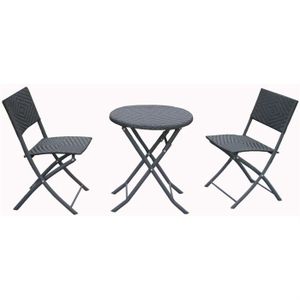 SALON DE JARDIN Ensemble pour balcon en resine tressee avec table SALON DE JARDIN Ensemble pour balcon en resine tressee avec table