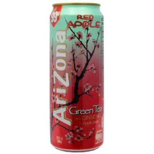 Arizona Red Apple Green Tea 23 FL OZ (695ml) Single Can[Import US