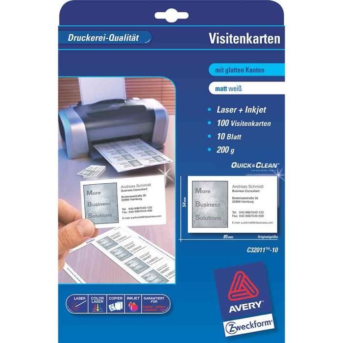 carte de visite quick&clean
