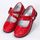 Ballerines Chaussures Bébé et Enfant Fille Rouge