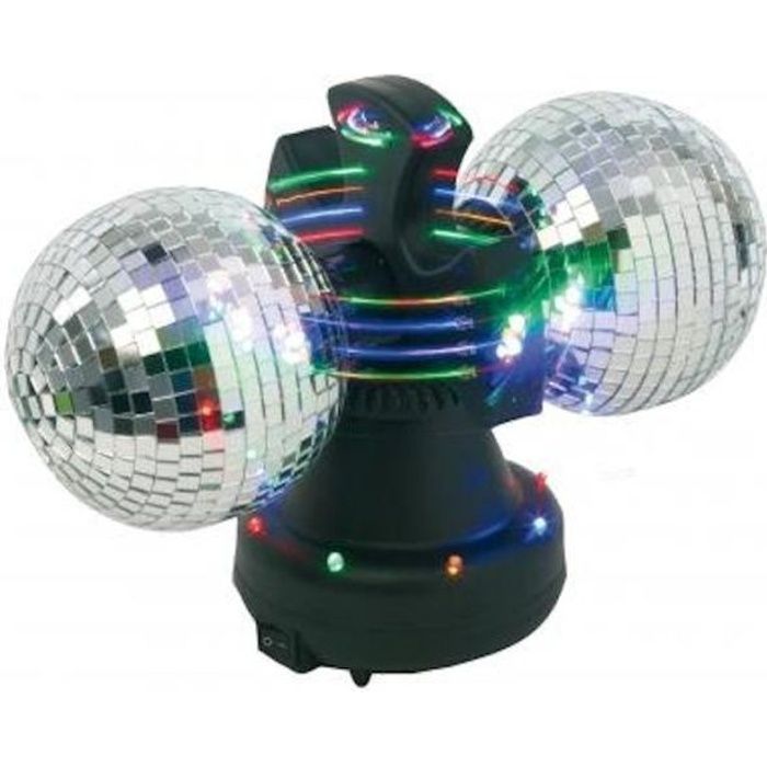 Boule à Facettes Disco IBIZA 30cm Avec Moteur LED Intégré - Effet Lumière Tournante Pour Fête (Piles AA Non Incluses) - 2