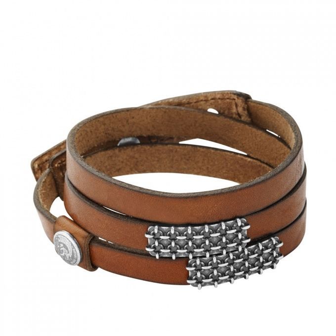 Bracelet Diesel Bijoux Homme DX0700040 Bracelet Triple Tours Acier