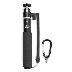 XSories - U-SHOT - Perche télescopique 18 ? 49 cm pour GoPro, appareil photo ou camera, en aluminium inoxydable, noire