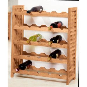Casier à bouteilles en bois de noyer pour