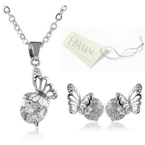 PARURE Parure Bijoux Papillon Cristal Swarovski elements