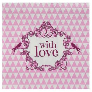 SANTEX Serviette de table Vintage rose