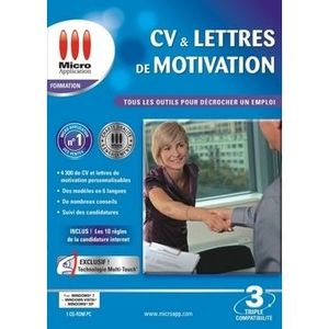 LOGICIEL BUREAUTIQUE - UTILITAIRE CV ET LETTRES DE MOTIVATION / Logiciel MICRO APPLI