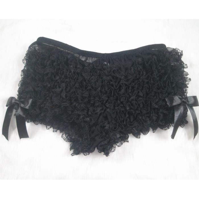 Culotte shorty dentelle froufrou Style cabaret burlesque N?uds