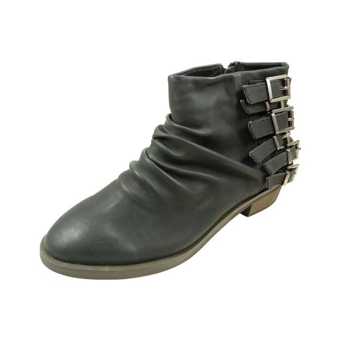 bottes plissées cuir femme