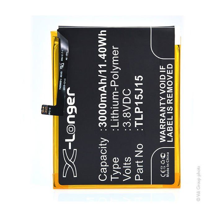 Batterie téléphone, smartphone, GSM 3.8V 3000mAh TLP15J15 Achat